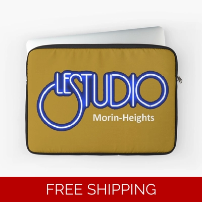 Le Studio Laptop Sleeve White & Blue Logo MH White